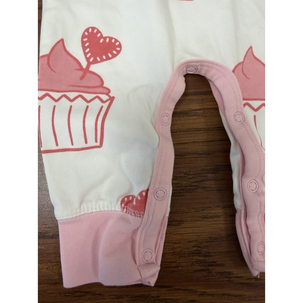 3-6m Monica + Andy Organic Cotton Pink Cupcakes - Picture 2 of 6